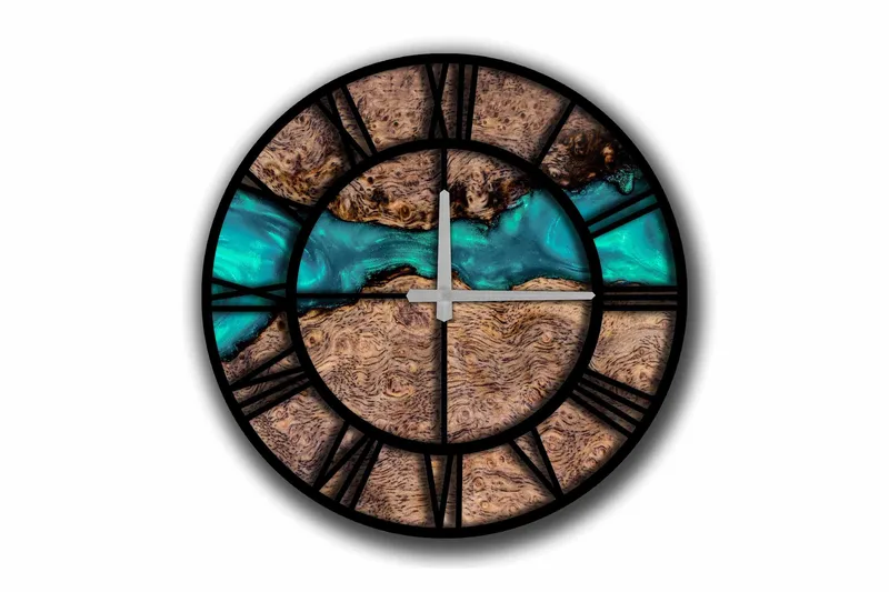 Diyadin Dekorativt ur 50 cm Rund, Flerfarvet