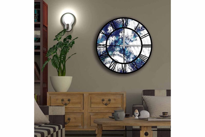 Diyadin Dekorativt ur 50 cm Rund - Flerfarvet - Boligtilbehør - Vægdekoration - Vægure & Ure