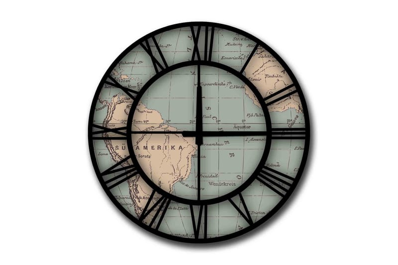 Diyadin Dekorativt ur 50 cm Rund, Flerfarvet