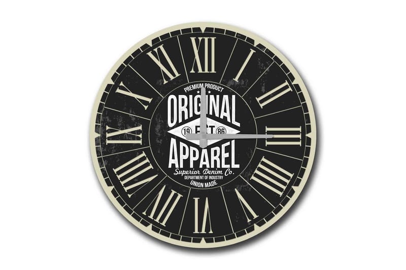 Diyadin Dekorativt ur 50 cm Rund, Flerfarvet