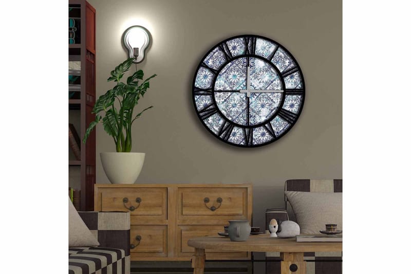 Diyadin Dekorativt ur 50 cm Rund - Flerfarvet - Boligtilbehør - Vægdekoration - Vægure & Ure