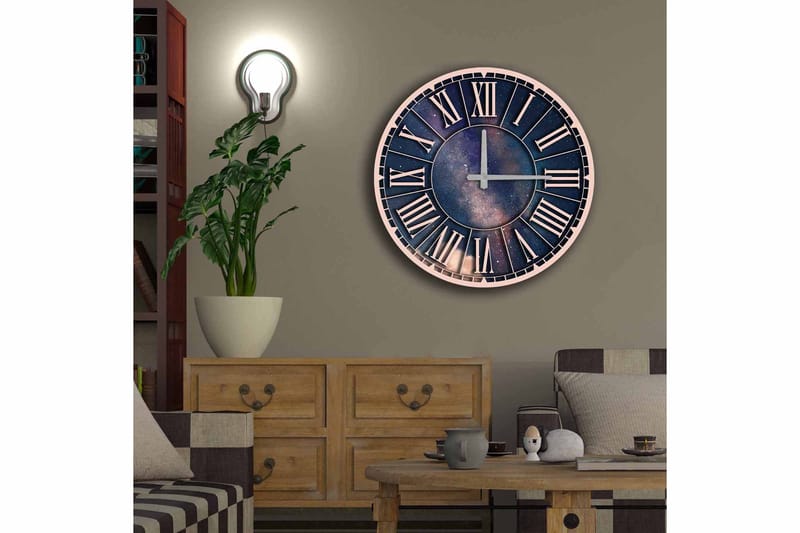 Diyadin Dekorativt ur 50 cm Rund - Flerfarvet - Boligtilbehør - Vægdekoration - Vægure & Ure