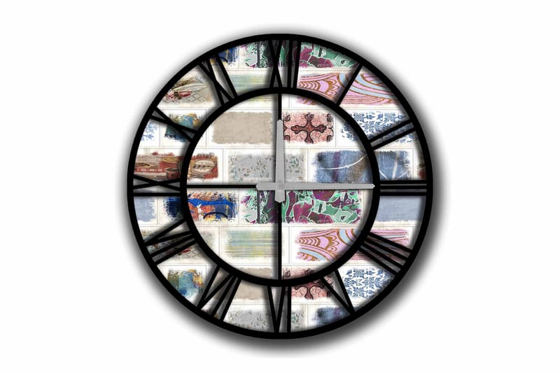 Diyadin Dekorativt ur 50 cm Rund, Flerfarvet