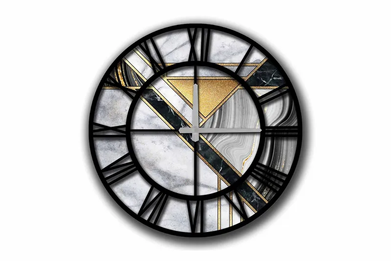 Diyadin Dekorativt ur 50 cm Rund, Flerfarvet