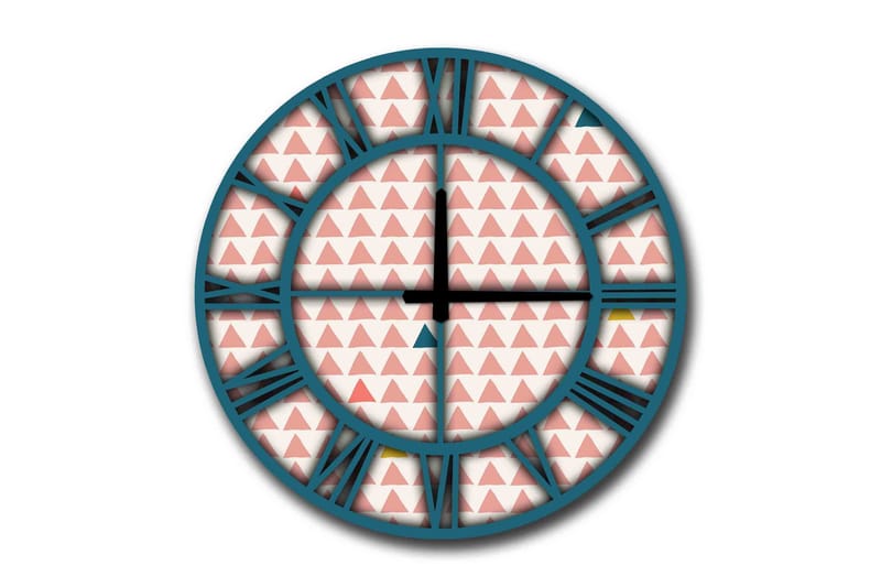 Diyadin Dekorativt ur 50 cm Rund, Flerfarvet