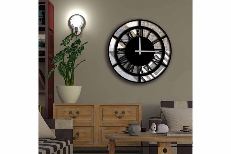 Diyadin Dekorativt ur 50 cm Rund - Flerfarvet - Boligtilbehør - Vægdekoration - Vægure & Ure