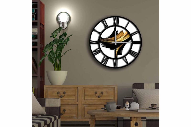 Diyadin Dekorativt ur 50 cm Rund - Flerfarvet - Boligtilbehør - Vægdekoration - Vægure & Ure