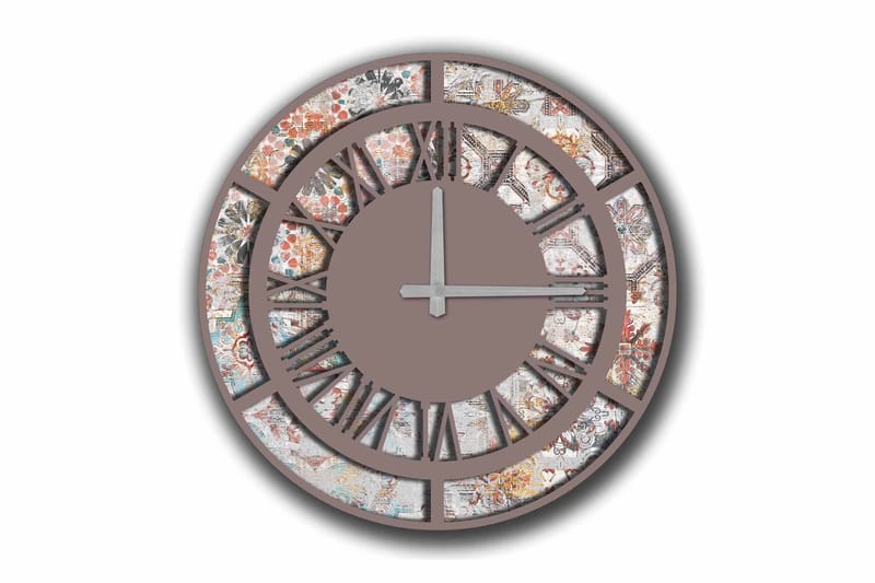 Diyadin Dekorativt ur 50 cm Rund, Flerfarvet