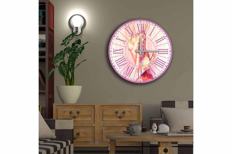 Diyadin Dekorativt ur 50 cm Rund - Flerfarvet - Boligtilbehør - Vægdekoration - Vægure & Ure