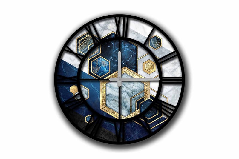 Diyadin Dekorativt ur 50 cm Rund, Flerfarvet