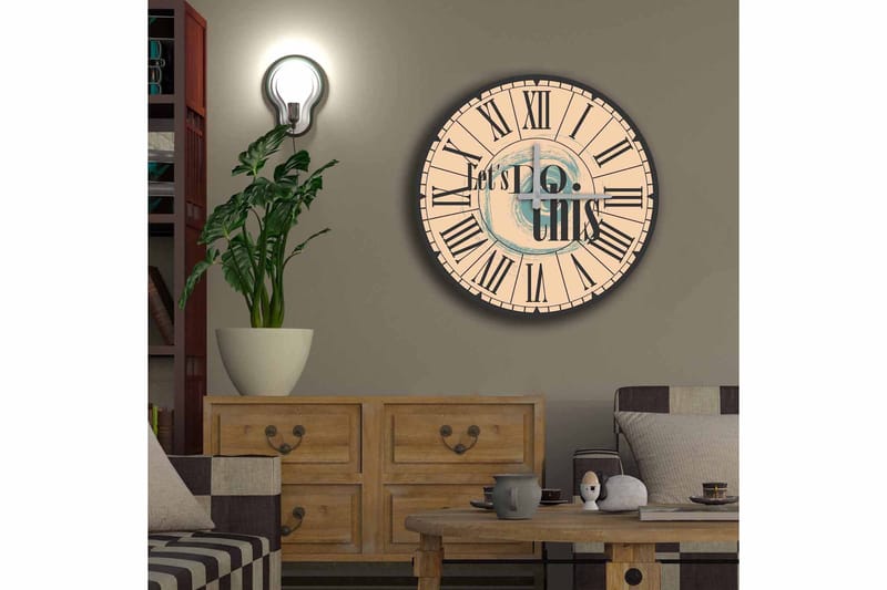 Diyadin Dekorativt ur 50 cm Rund - Flerfarvet - Boligtilbehør - Vægdekoration - Vægure & Ure