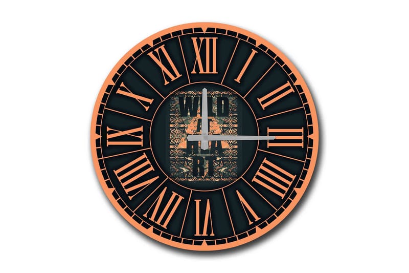 Diyadin Dekorativt ur 50 cm Rund, Flerfarvet