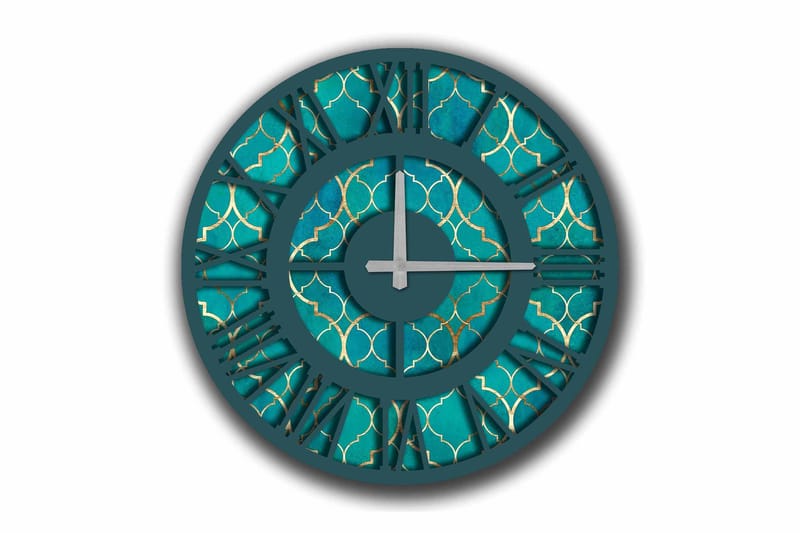 Diyadin Dekorativt ur 50 cm Rund, Flerfarvet