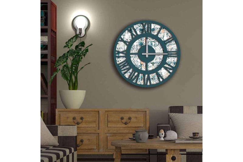Diyadin Dekorativt ur 50 cm Rund - Flerfarvet - Boligtilbehør - Vægdekoration - Vægure & Ure
