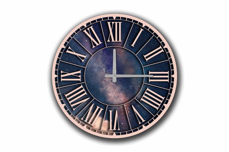 Diyadin Dekorativt ur 50 cm Rund, Flerfarvet