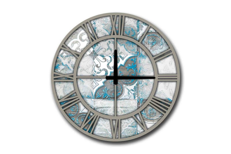 Diyadin Dekorativt ur 50 cm Rund, Flerfarvet