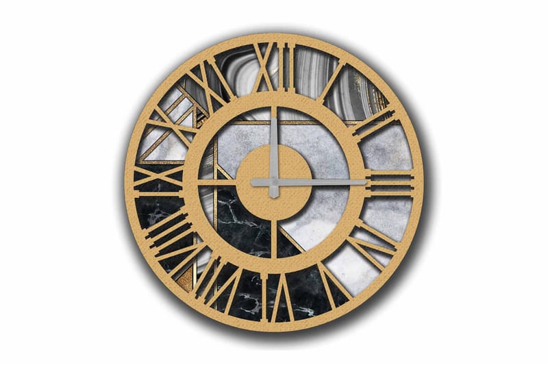 Diyadin Dekorativt ur 50 cm Rund, Flerfarvet