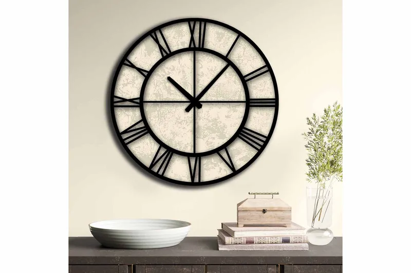 Diyadin Dekorativt ur 50 cm Rund - Flerfarvet - Boligtilbehør - Vægdekoration - Vægure & Ure