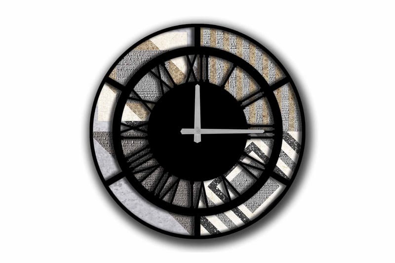 Diyadin Dekorativt ur 50 cm Rund, Flerfarvet