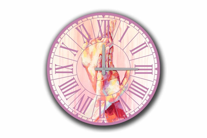 Diyadin Dekorativt ur 50 cm Rund, Flerfarvet