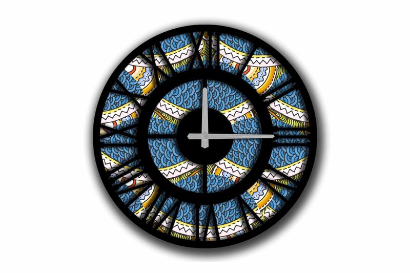 Diyadin Dekorativt ur 50 cm Rund, Flerfarvet