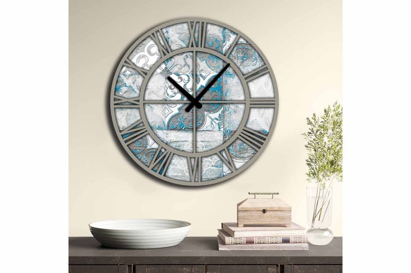 Diyadin Dekorativt ur 50 cm Rund - Flerfarvet - Boligtilbehør - Vægdekoration - Vægure & Ure