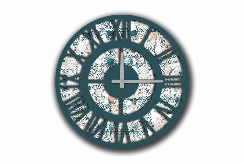 Diyadin Dekorativt ur 50 cm Rund, Flerfarvet