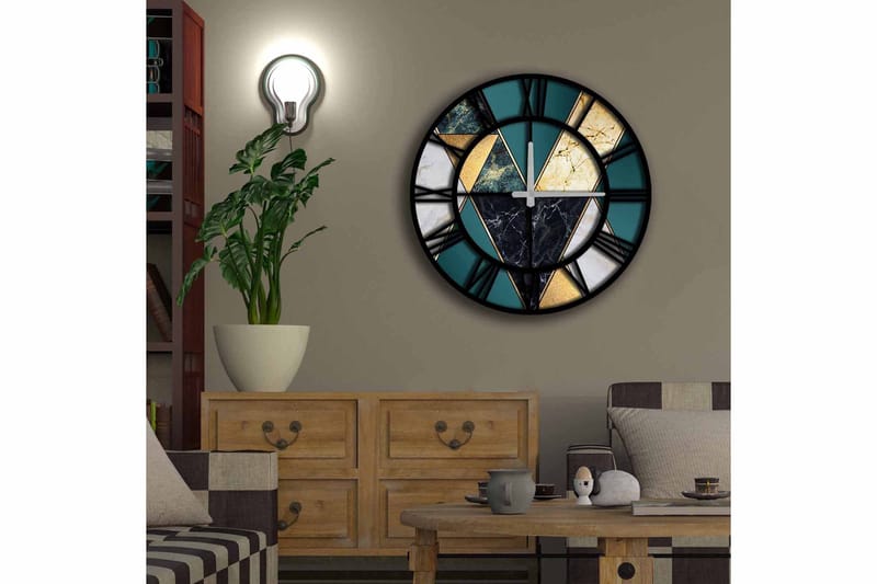 Diyadin Dekorativt ur 50 cm Rund - Flerfarvet - Boligtilbehør - Vægdekoration - Vægure & Ure