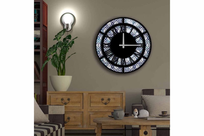 Diyadin Dekorativt ur 50 cm Rund - Flerfarvet - Boligtilbehør - Vægdekoration - Vægure & Ure