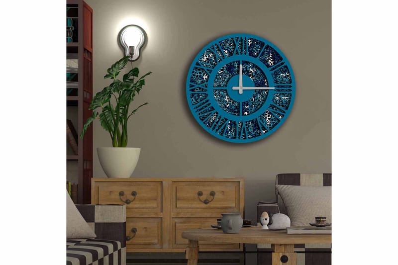 Diyadin Dekorativt ur 50 cm Rund - Flerfarvet - Boligtilbehør - Vægdekoration - Vægure & Ure