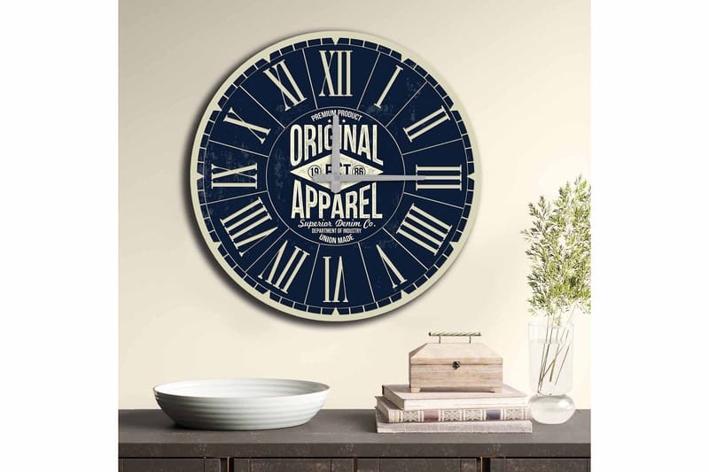 Diyadin Dekorativt ur 50 cm Rund - Flerfarvet - Boligtilbehør - Vægdekoration - Vægure & Ure