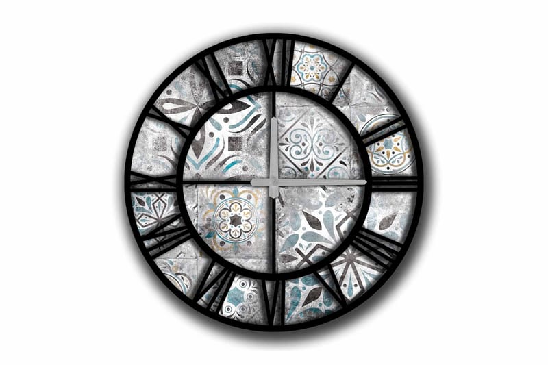 Diyadin Dekorativt ur 50 cm Rund, Flerfarvet