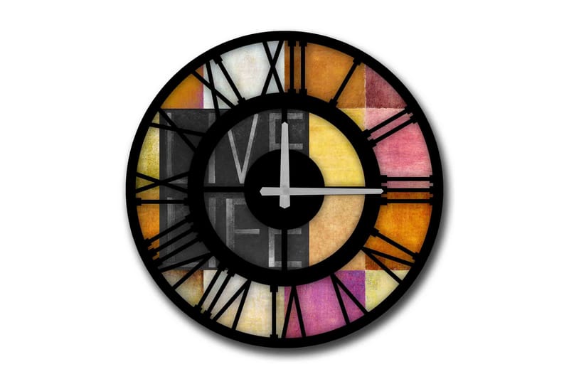 Diyadin Dekorativt ur 50 cm Rund, Flerfarvet