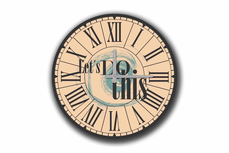 Diyadin Dekorativt ur 50 cm Rund, Flerfarvet