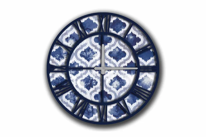 Diyadin Dekorativt ur 50 cm Rund, Flerfarvet