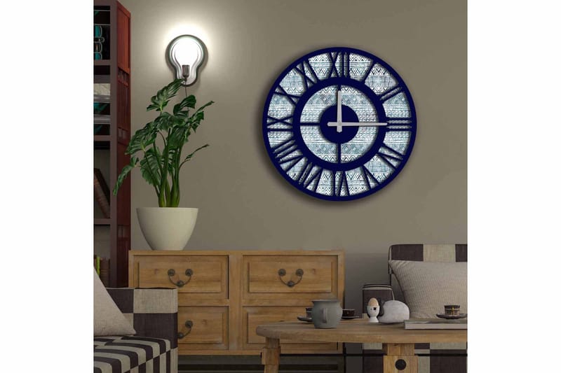 Diyadin Dekorativt ur 50 cm Rund - Flerfarvet - Boligtilbehør - Vægdekoration - Vægure & Ure