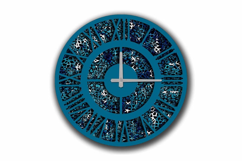 Diyadin Dekorativt ur 50 cm Rund, Flerfarvet