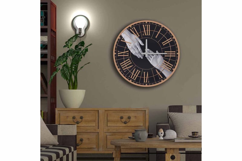 Diyadin Dekorativt ur 50 cm Rund - Flerfarvet - Boligtilbehør - Vægdekoration - Vægure & Ure