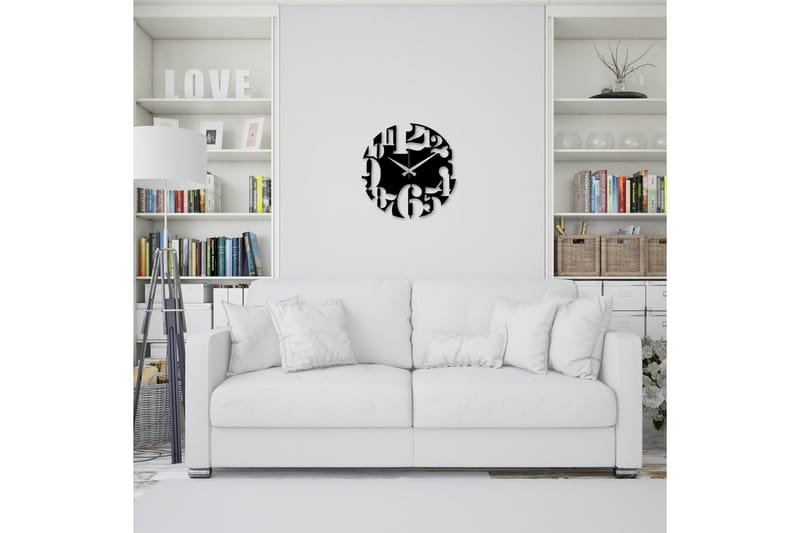 Enzoclock - S001 - Sort - Boligtilbehør - Vægdekoration - Vægure & Ure