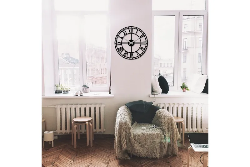 Enzoclock - S002 - Sort - Boligtilbehør - Vægdekoration - Vægure & Ure