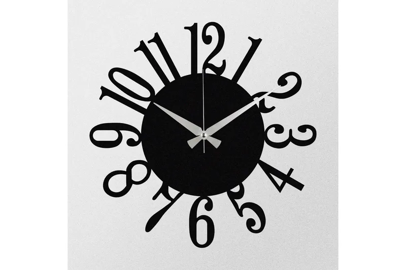 Enzoclock - S005 - Sort - Boligtilbehør - Vægdekoration - Vægure & Ure