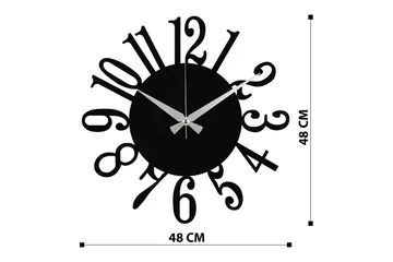 Enzoclock - S005 - Sort - Boligtilbehør - Vægdekoration - Vægure & Ure