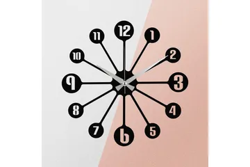 Enzoclock - S014 - Sort - Boligtilbehør - Vægdekoration - Vægure & Ure