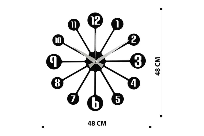 Enzoclock - S014 - Sort - Boligtilbehør - Vægdekoration - Vægure & Ure