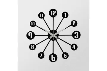 Enzoclock - S014 - Sort - Boligtilbehør - Vægdekoration - Vægure & Ure