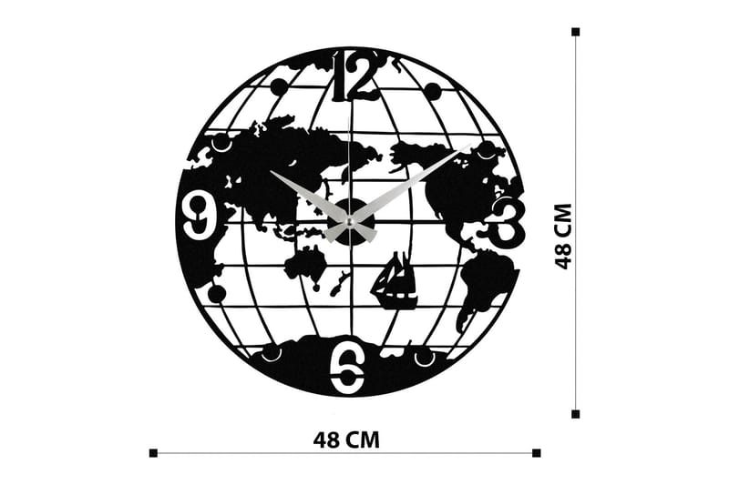 Enzoclock - S018 - Sort - Boligtilbehør - Vægdekoration - Vægure & Ure