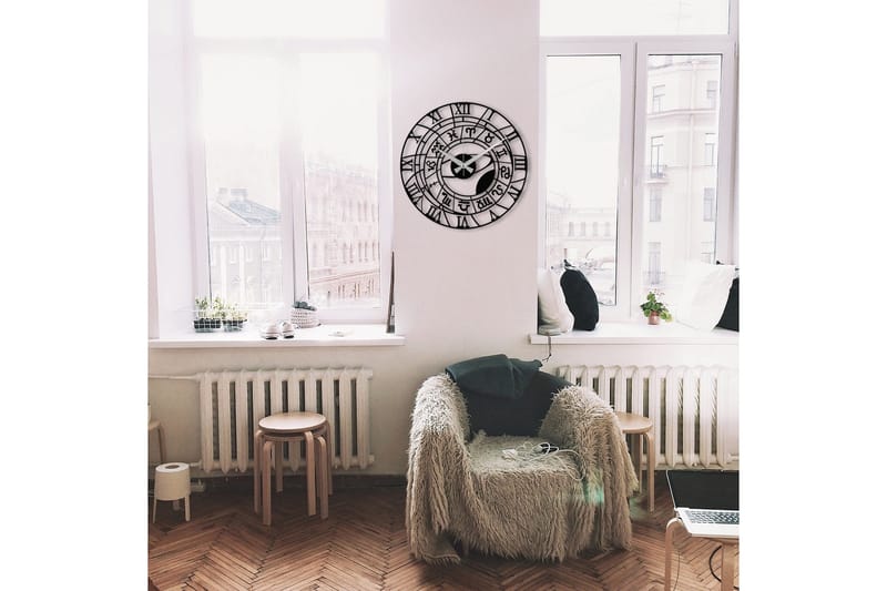 Enzoclock - S025 - Sort - Boligtilbehør - Vægdekoration - Vægure & Ure