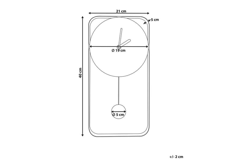 Pendelur Beliani Servoz Black||GOLD - Boligtilbehør - Vægdekoration - Vægure & Ure - Urværk til vægur