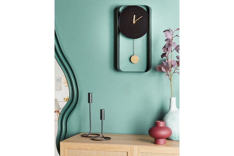 Pendelur Beliani Servoz Black||GOLD - Boligtilbehør - Vægdekoration - Vægure & Ure - Urværk til vægur