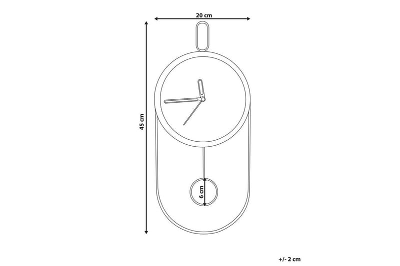 Pendelur Beliani Sierre Ljus trä/svart Dark colored wood||GOLD - Boligtilbehør - Vægdekoration - Vægure & Ure - Urværk til vægur